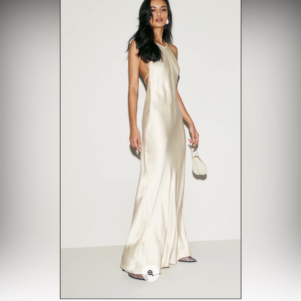 Reformation Jeany Silk Dress Ivory - Size XS